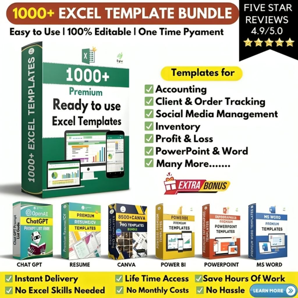 Excel Templates Bundle